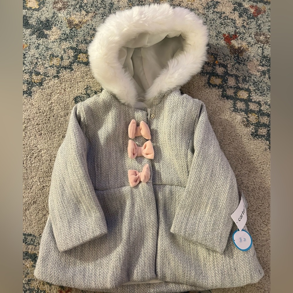 NWT Carter's Gray and White Tweed Jacket